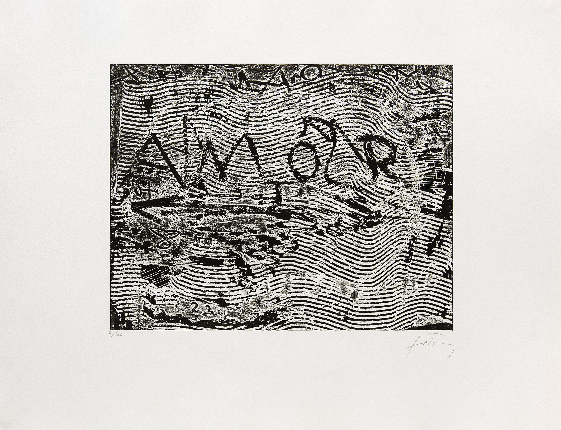 estampe Amor II Antoni Tàpies