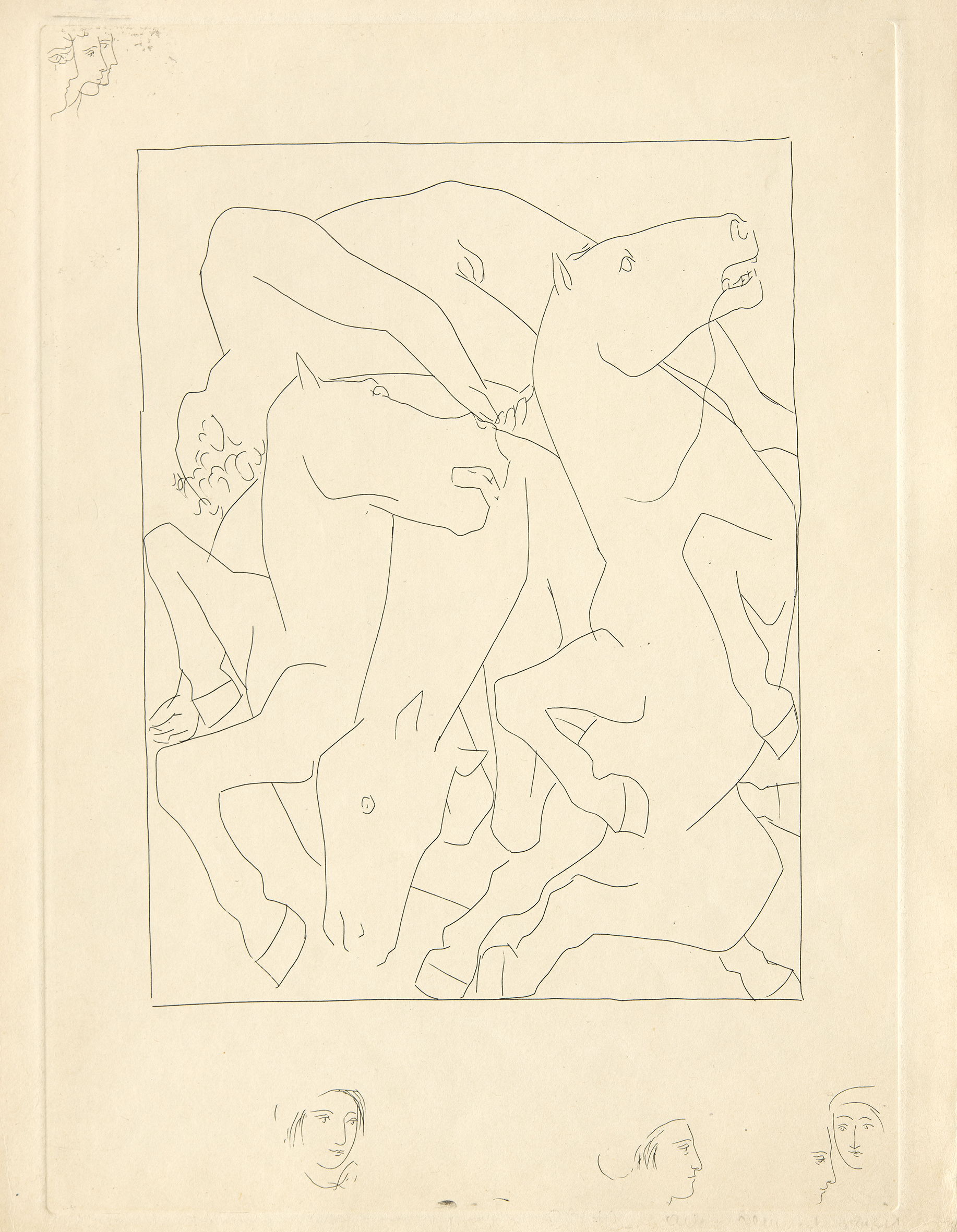 estampe Métamorphoses (Chute de Phaeton avec le char) (Baer 146b) Pablo Picasso