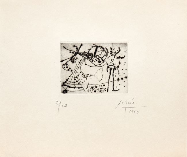 estampes Petite gravure noire Joan Miró