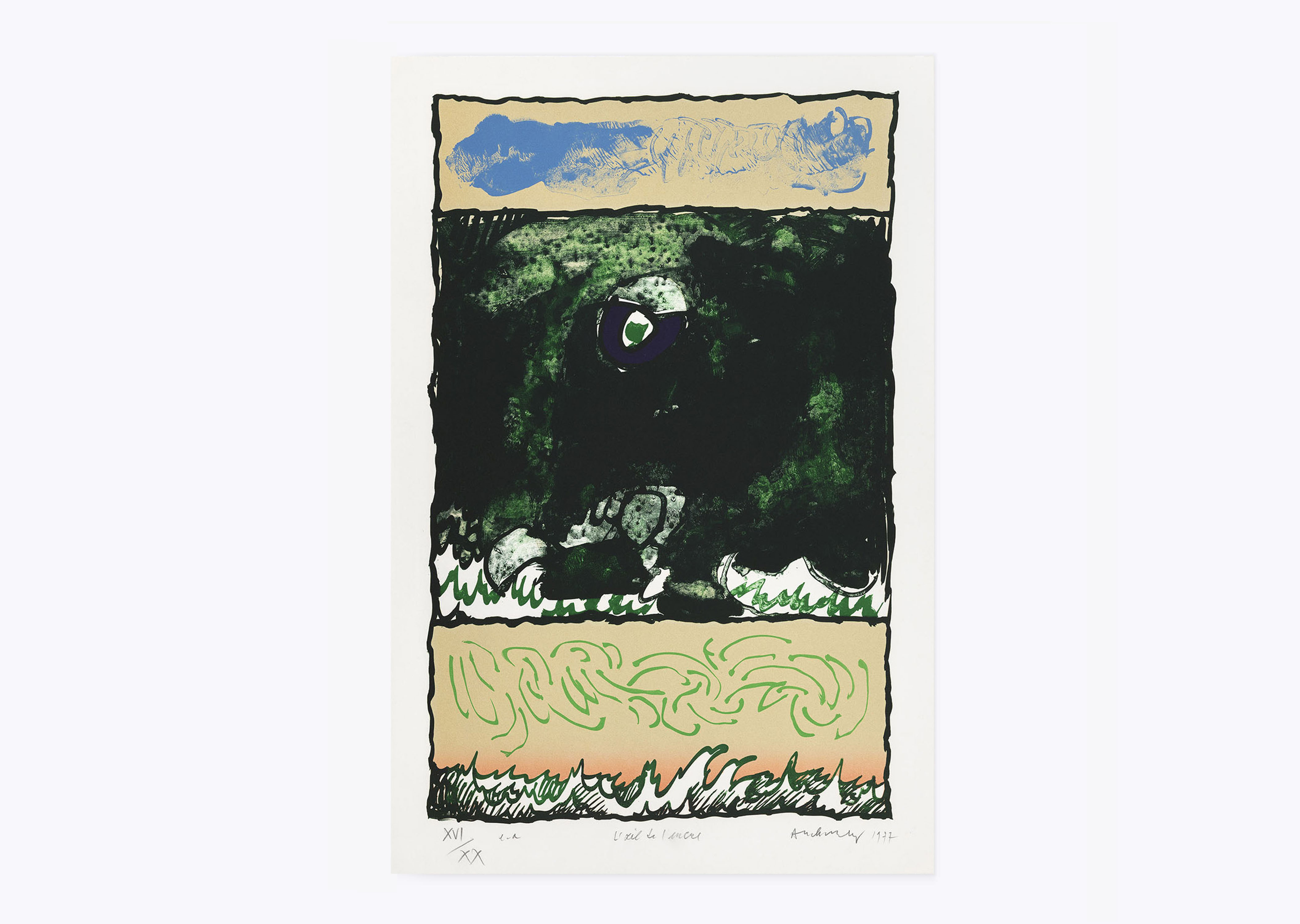 estampe Œil de l'encre Pierre Alechinsky