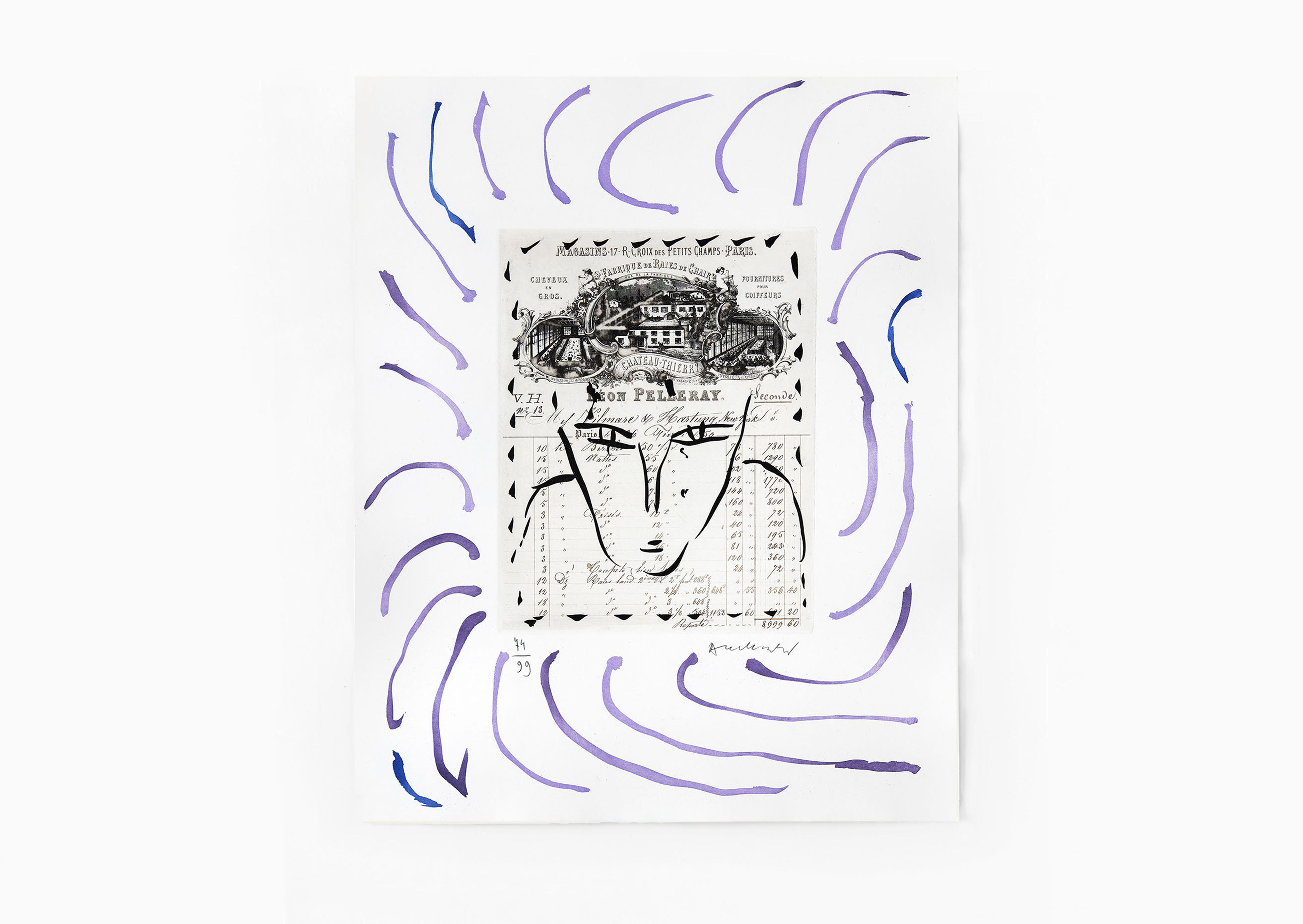 estampe Rue Croix-des-Petits-Champs Pierre Alechinsky