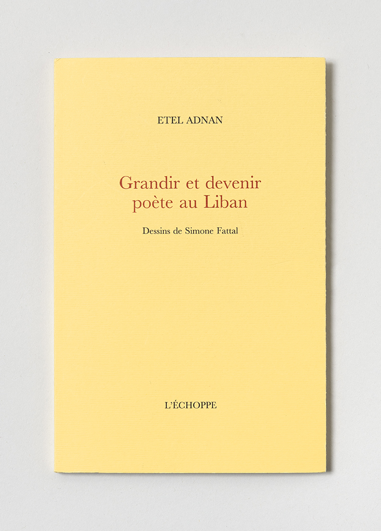 livre Grandir et devenir poète au Liban Etel Adnan