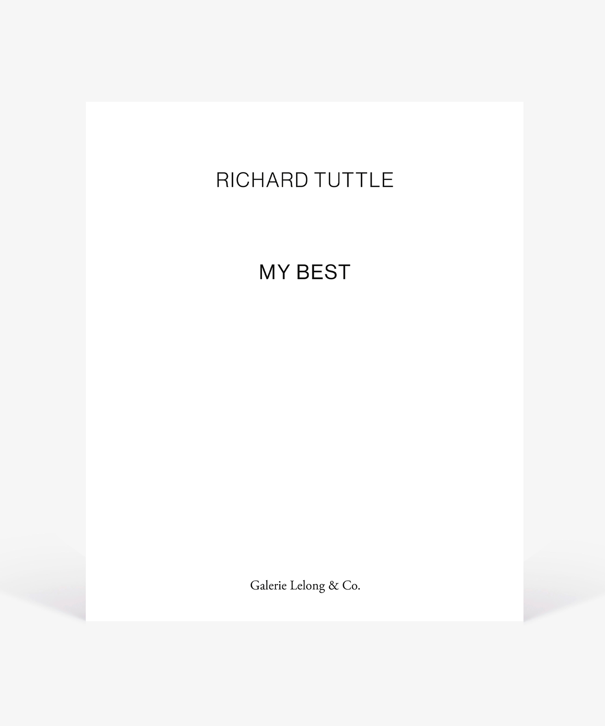 livre My Best Richard Tuttle