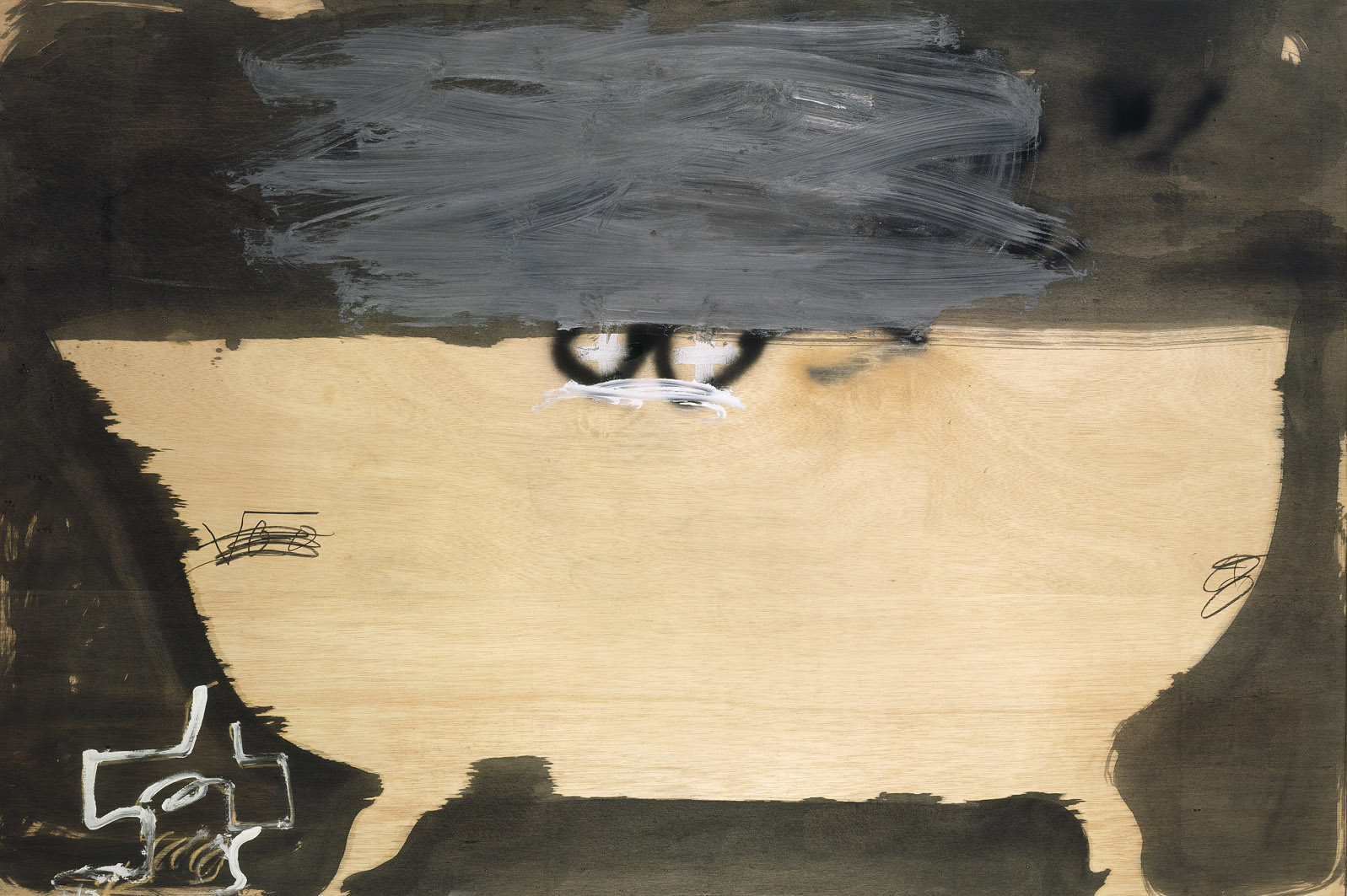oeuvres Silhouette de baignoire Antoni Tàpies