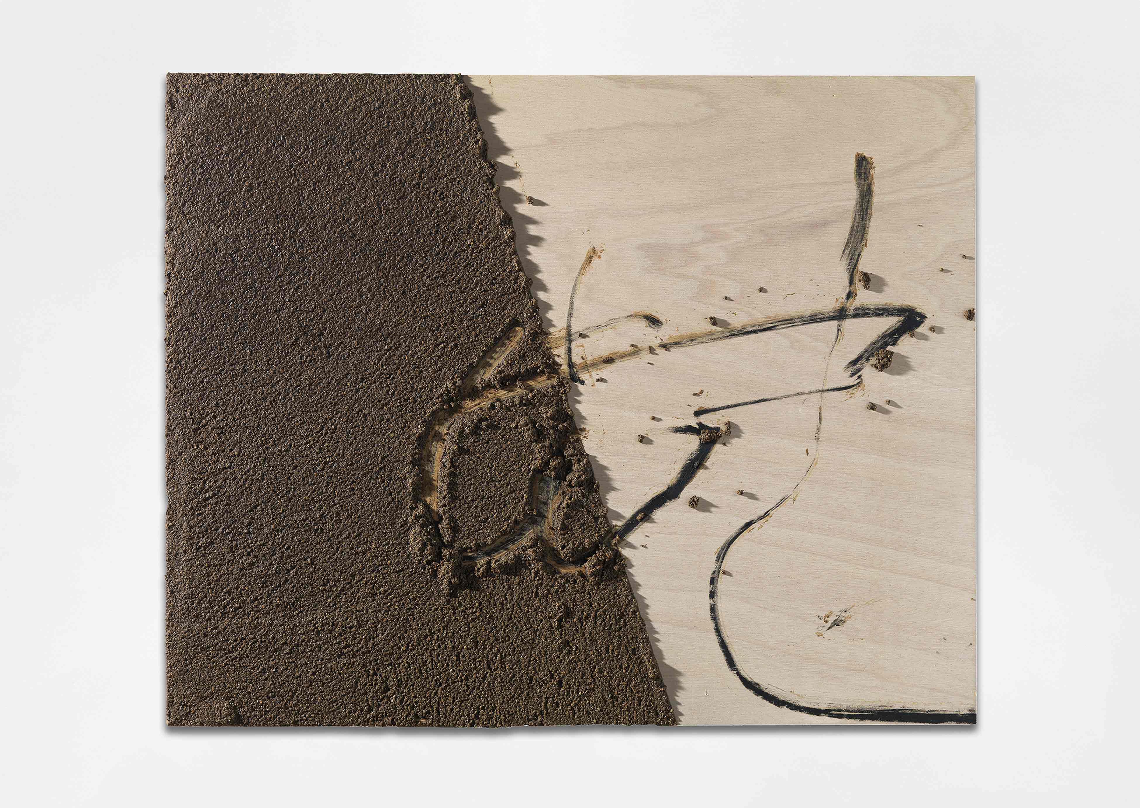 oeuvres Terra i fusta en diagonal Antoni Tàpies