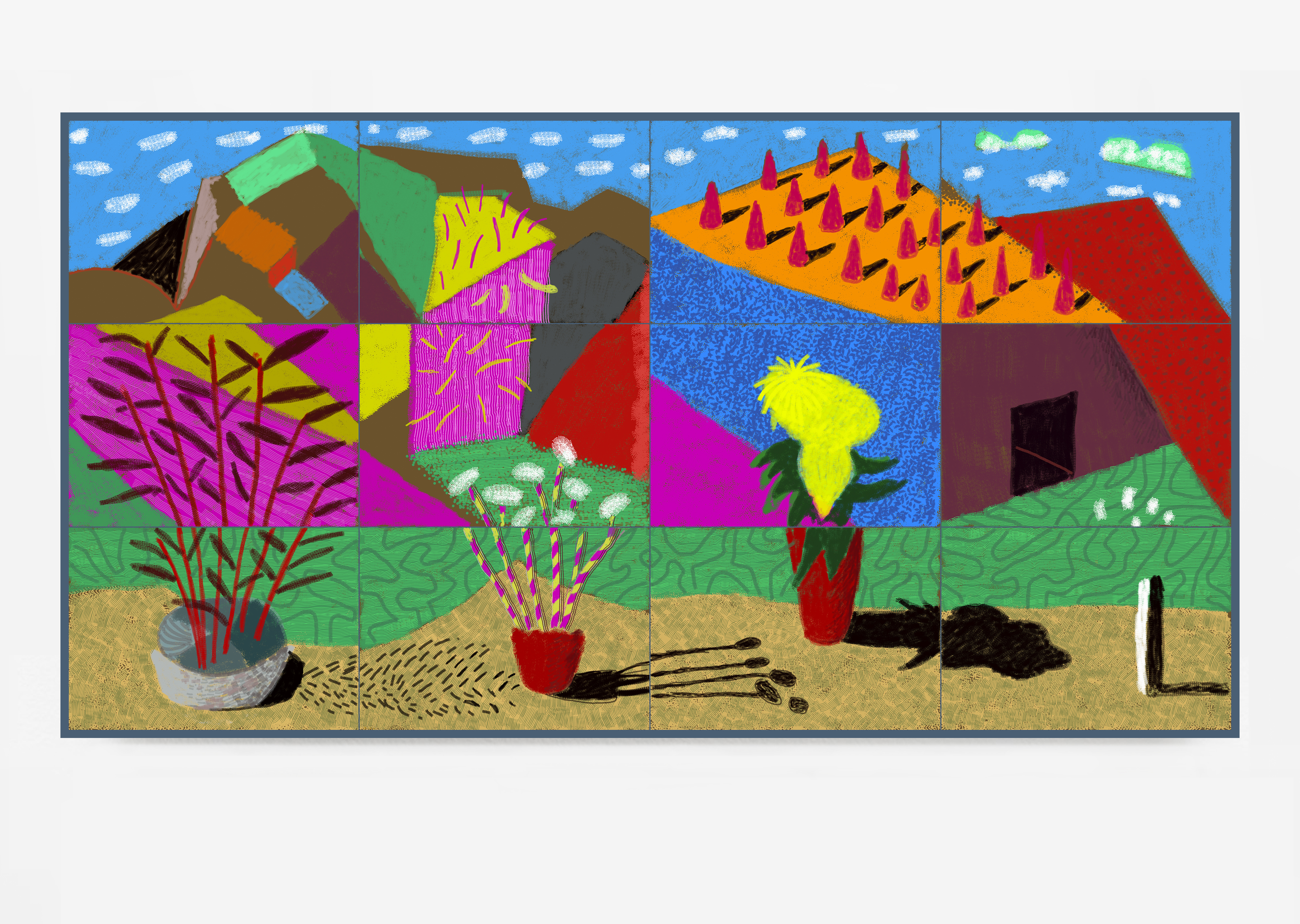 oeuvre August 2021, Landscape with Shadows David Hockney