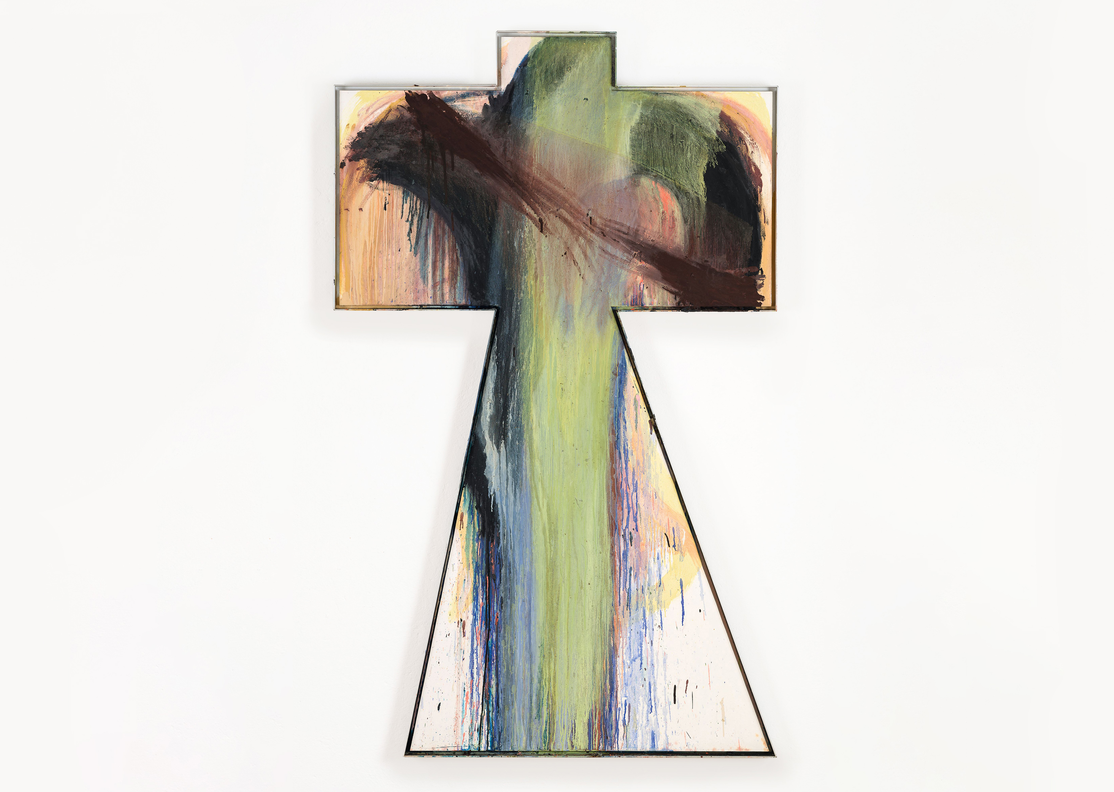 oeuvre Kreuz mit diagonalen Fingern Arnulf Rainer