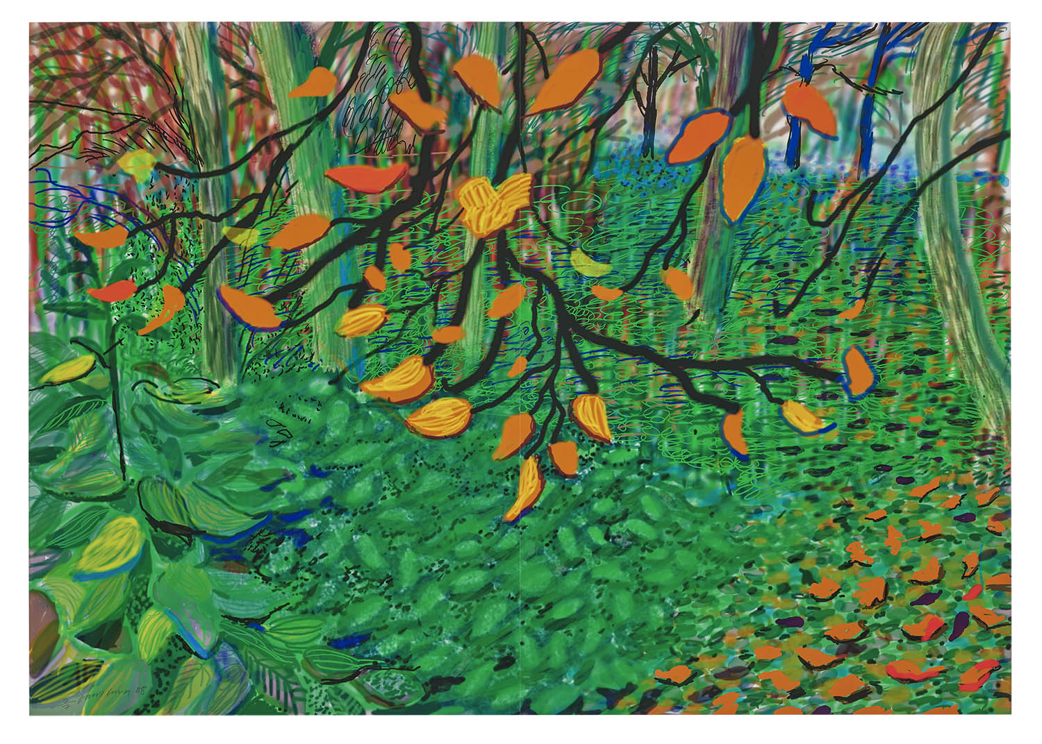 oeuvre Autumn Leaves David Hockney
